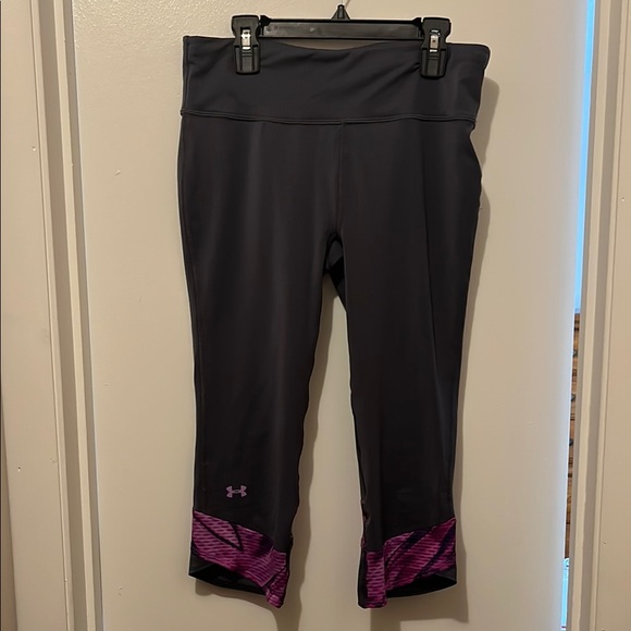 Under Armour Black and Purple Leggings - Picture 1 of 5